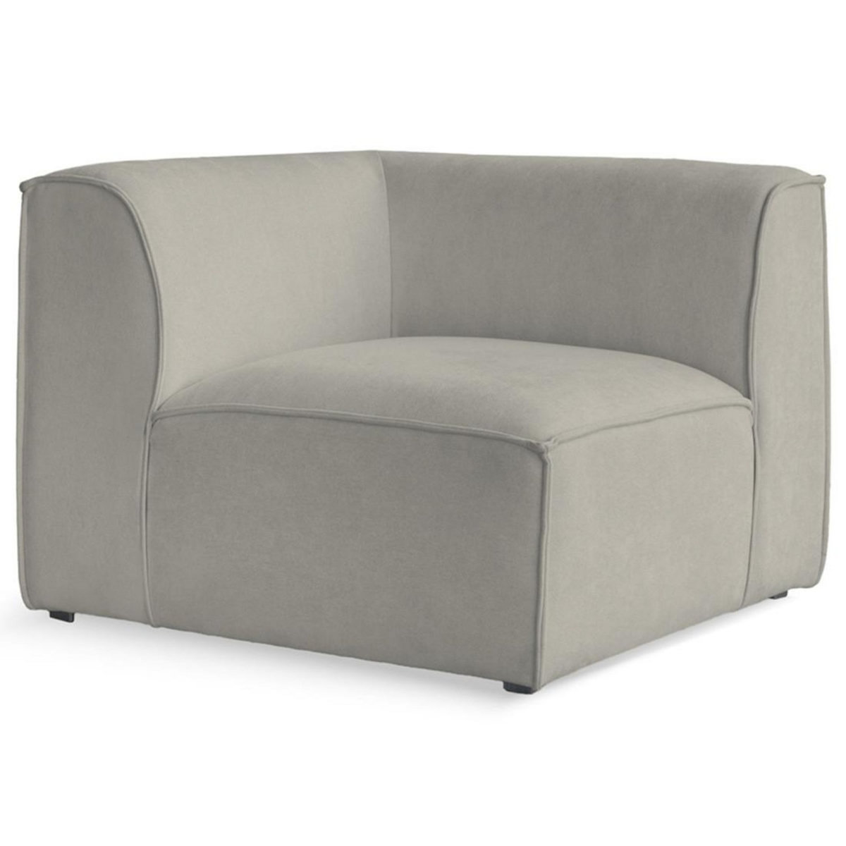 BEST MOBILIER Felix - module d'assise d'angle réversible en tissu texturé