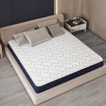 THE WHITE STONE Matelas 80 x 190 en Waterfoam Hypoallergénique | Hauteur 18 cm | Rembourrage en ouate et revêtement en tissu 3D respirant, anti-acarien et antifongique | Fabriqué en Italie. Coloris disponibles : Bicolore