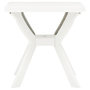 Voir la diapositive 2 : VIDAXL Table de bistro Blanc 70x70x72 cm Plastique
