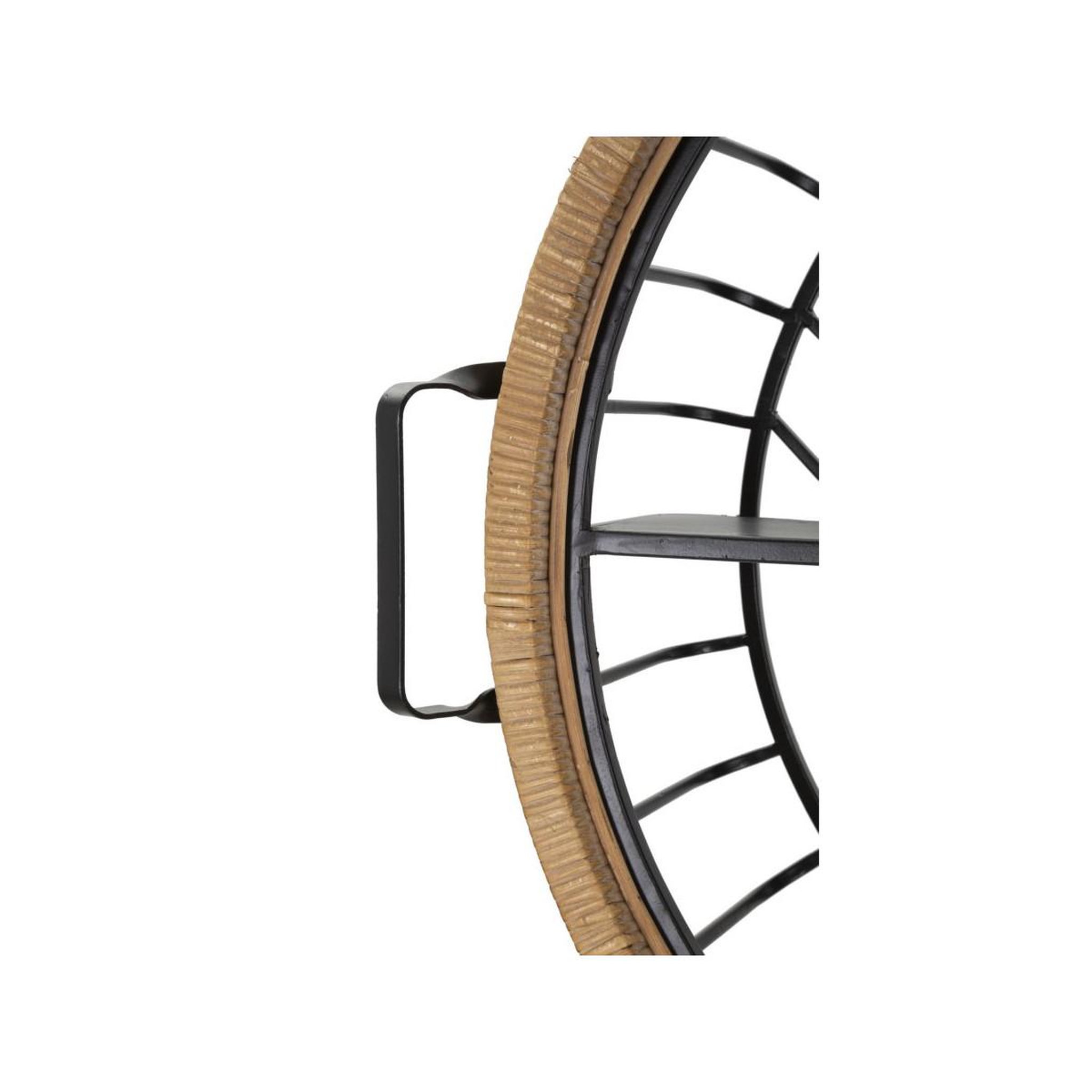 Voir la diapositive 4 : Paris Prix Étagère murale en métal  cebu  72cm noir & naturel