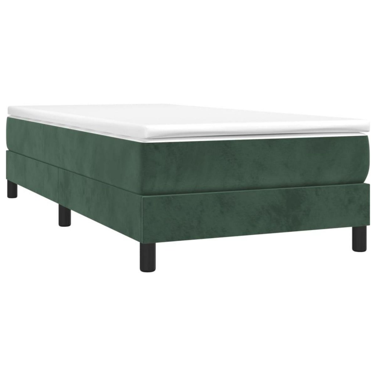 VIDAXL Cadre de lit sans matelas vert fonce 90x190 cm velours