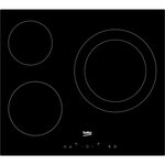 Beko Table de cuisson vitrocéramique 60cm 3 feux 5700w noir - hic63402t