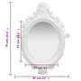 Voir la diapositive 5 : VIDAXL Miroir mural style chateau 56x76 cm Blanc