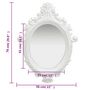 Voir la diapositive 5 : VIDAXL Miroir mural style chateau 56x76 cm Blanc
