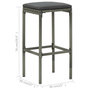 Voir la diapositive 6 : VIDAXL Ensemble de bar de jardin avec coussins 5 pcs Gris