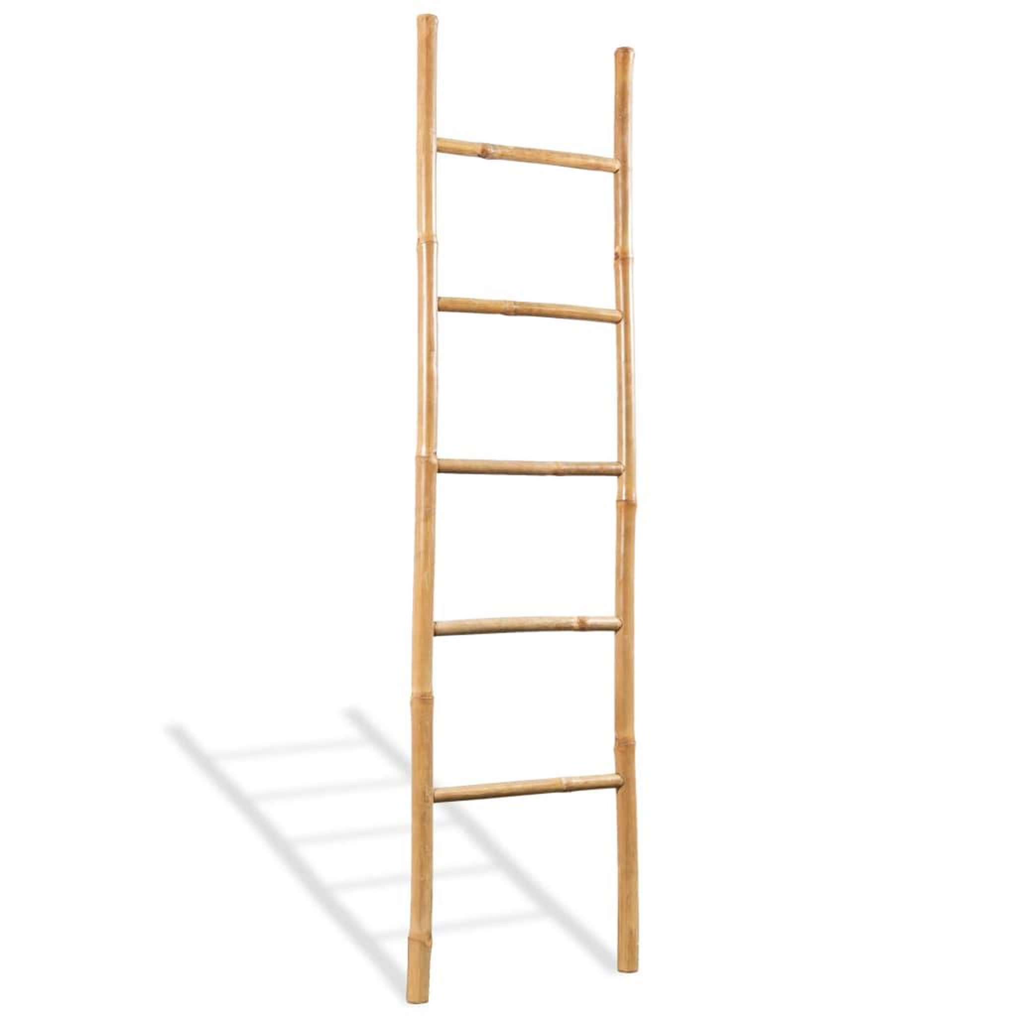 VIDAXL Echelle a serviettes 5 echelons Bambou 150 cm
