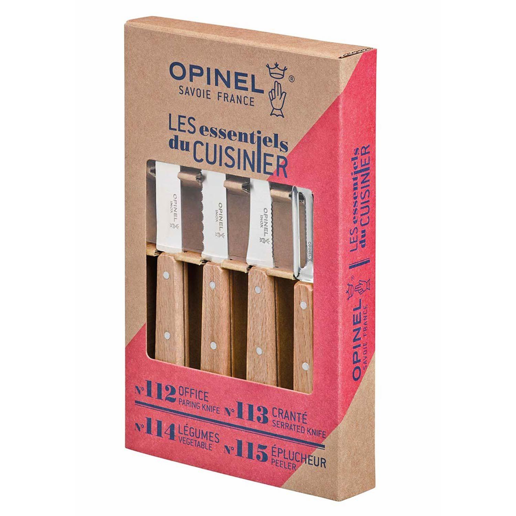 Voir la diapositive 1 : Opinel Coffret 4 couteaux essentiels opinel