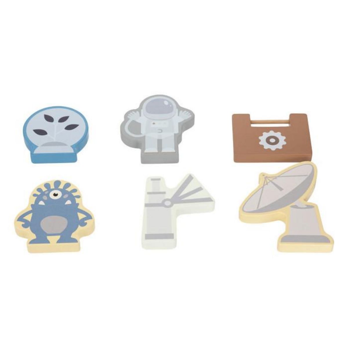 Atmosphera Kids Jeu Fusée Enfant en Bois  Espace  59cm Multicolore