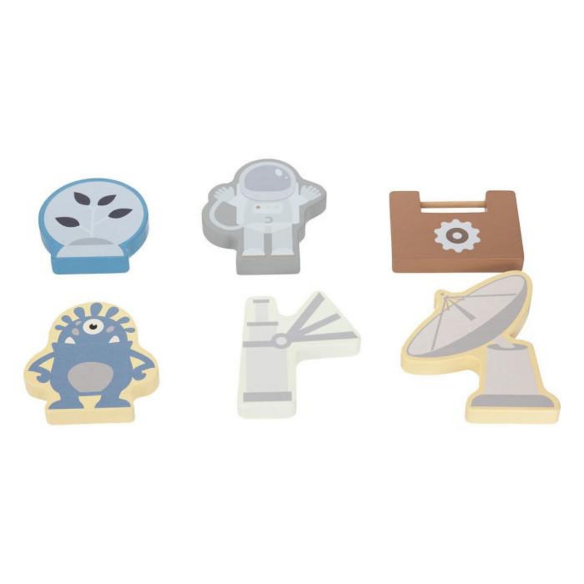 Atmosphera Kids Jeu Fusée Enfant en Bois  Espace  59cm Multicolore