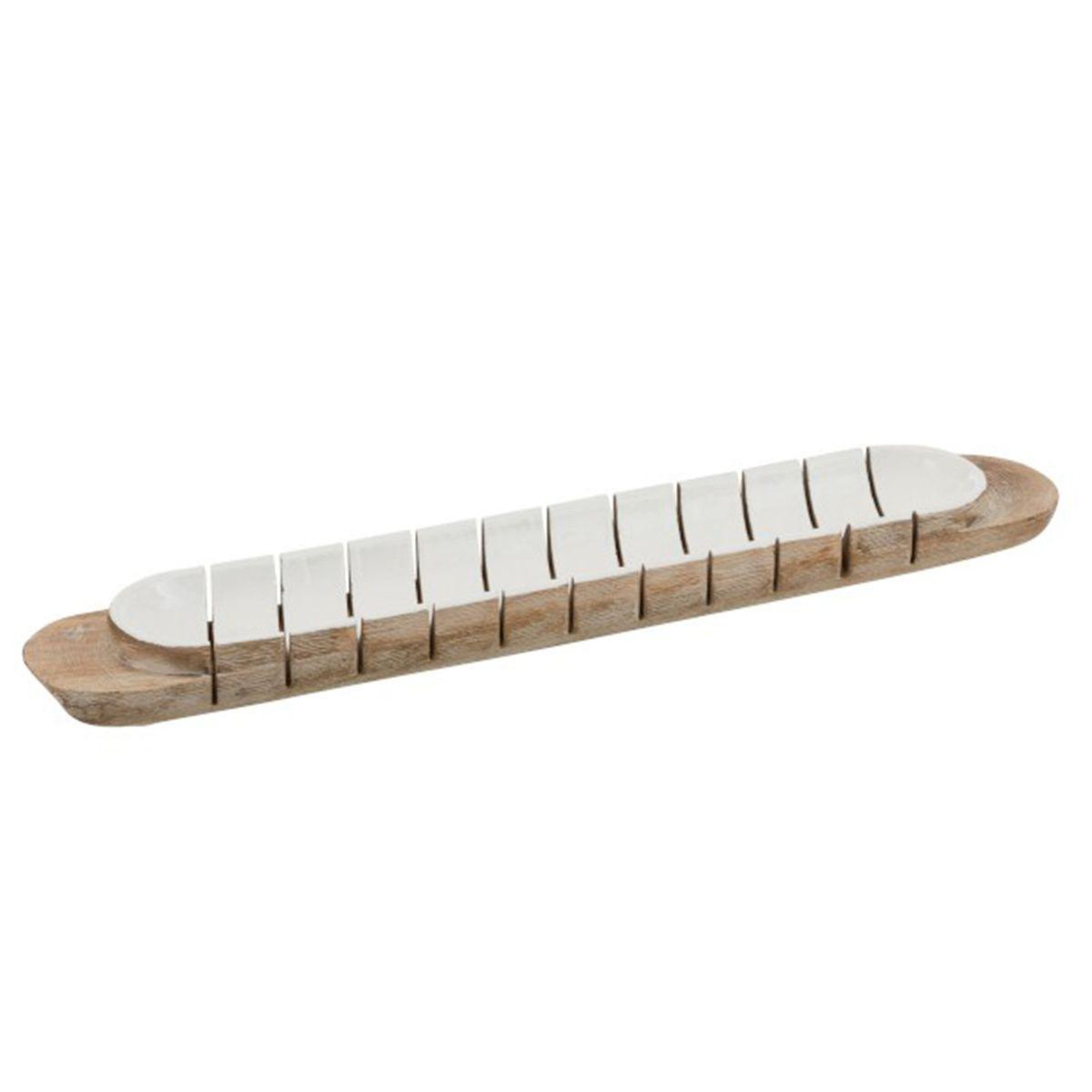 Voir la diapositive 1 : J-LINE Plat de présentation  manguier  66cm naturel