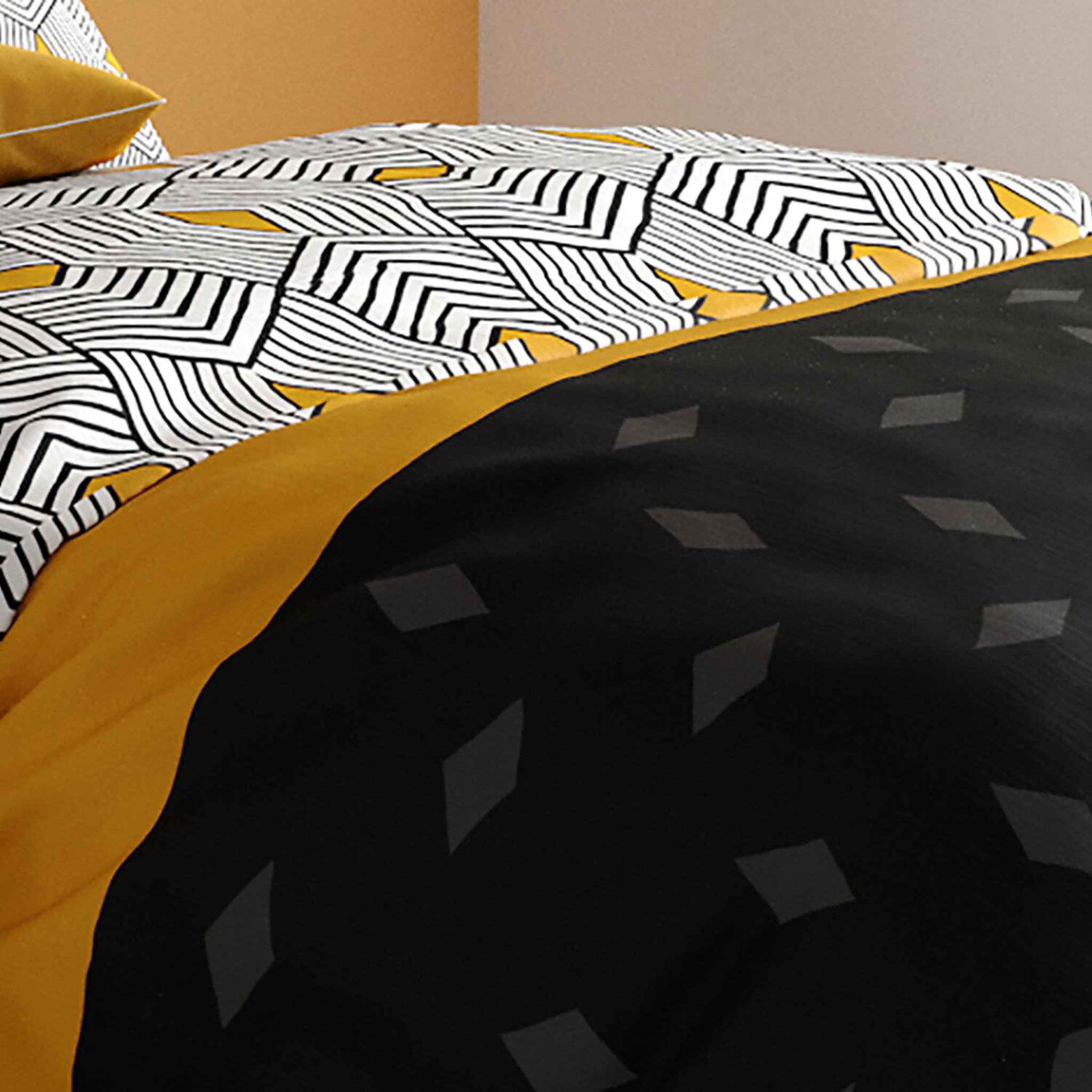 Voir la diapositive 4 : ATELIER DU COTON Parure housse de couette 100%coton 57fils faro