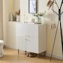 Voir la diapositive 4 : MERAX Buffet 2 porte(s) 0 tiroir(s) - 80 cm blanc mdf