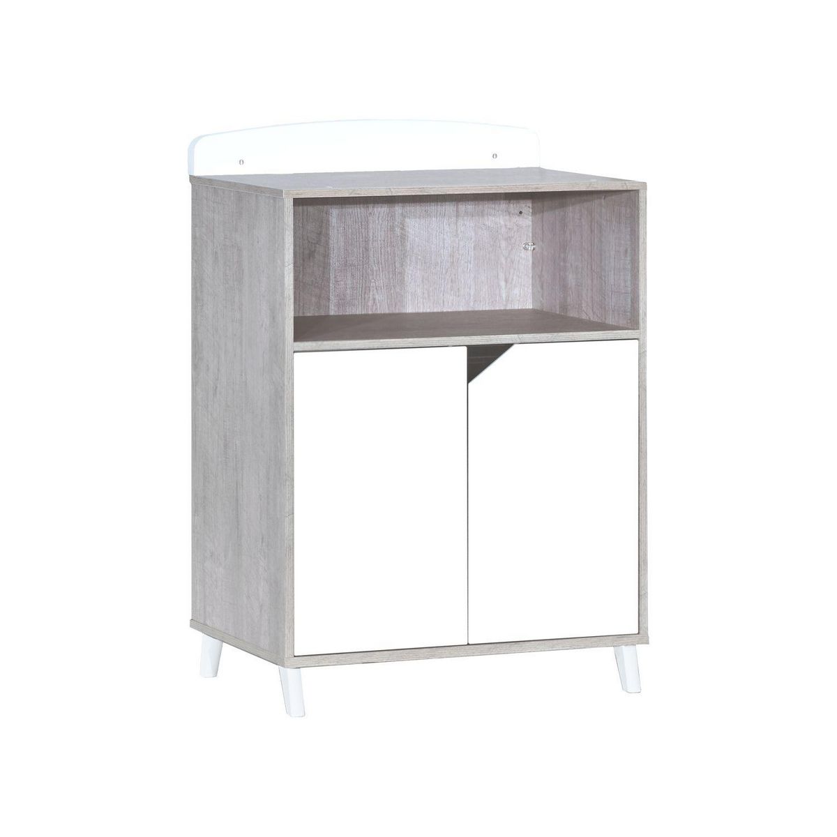 BABY PRICE  Lit bébé combiné 120x60 évolutif en 90x190cm SCANDI,  coloris gris 