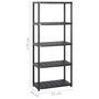 Voir la diapositive 6 : VIDAXL Etagere de rangement a 5 niveaux Noir 142x38x170 cm Plastique