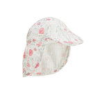 Petit Béguin Casquette cache-cou bébé en gaze de coton Anaelle. Coloris disponibles : Beige