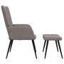 Voir la diapositive 4 : VIDAXL Chaise de relaxation avec tabouret Taupe Tissu