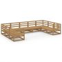 Voir la diapositive 2 : VIDAXL Salon de jardin 9 pcs bois de pin massif