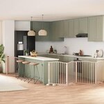 VIDAXL Barriere pour chien porte pliable 8 panneaux bois de peuplier