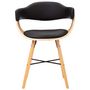Voir la diapositive 4 : VIDAXL Chaises a manger lot de 4 noir similicuir et bois courbe