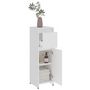 Voir la diapositive 5 : VIDAXL Armoire de salle de bain Blanc 30x30x95 cm Bois d'ingenierie