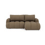 Voir la diapositive 1 : BEST MOBILIER Yulin - canapé d'angle droit 4 places convertible avec coffre en tissu bouclette