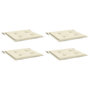 Voir la diapositive 3 : VIDAXL Coussins de chaise de jardin lot de 4 creme 40x40x3 cm