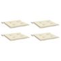Voir la diapositive 3 : VIDAXL Coussins de chaise de jardin lot de 4 creme 40x40x3 cm