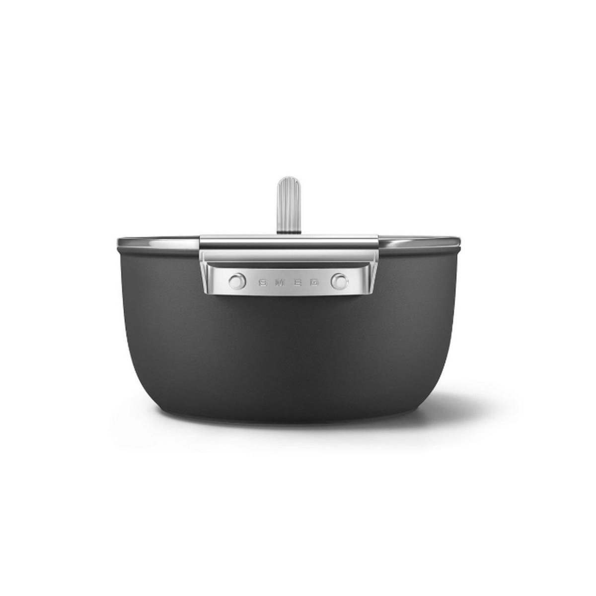 SMEG Faitout noir mat 24cm + couvercle - CSF2412BLM