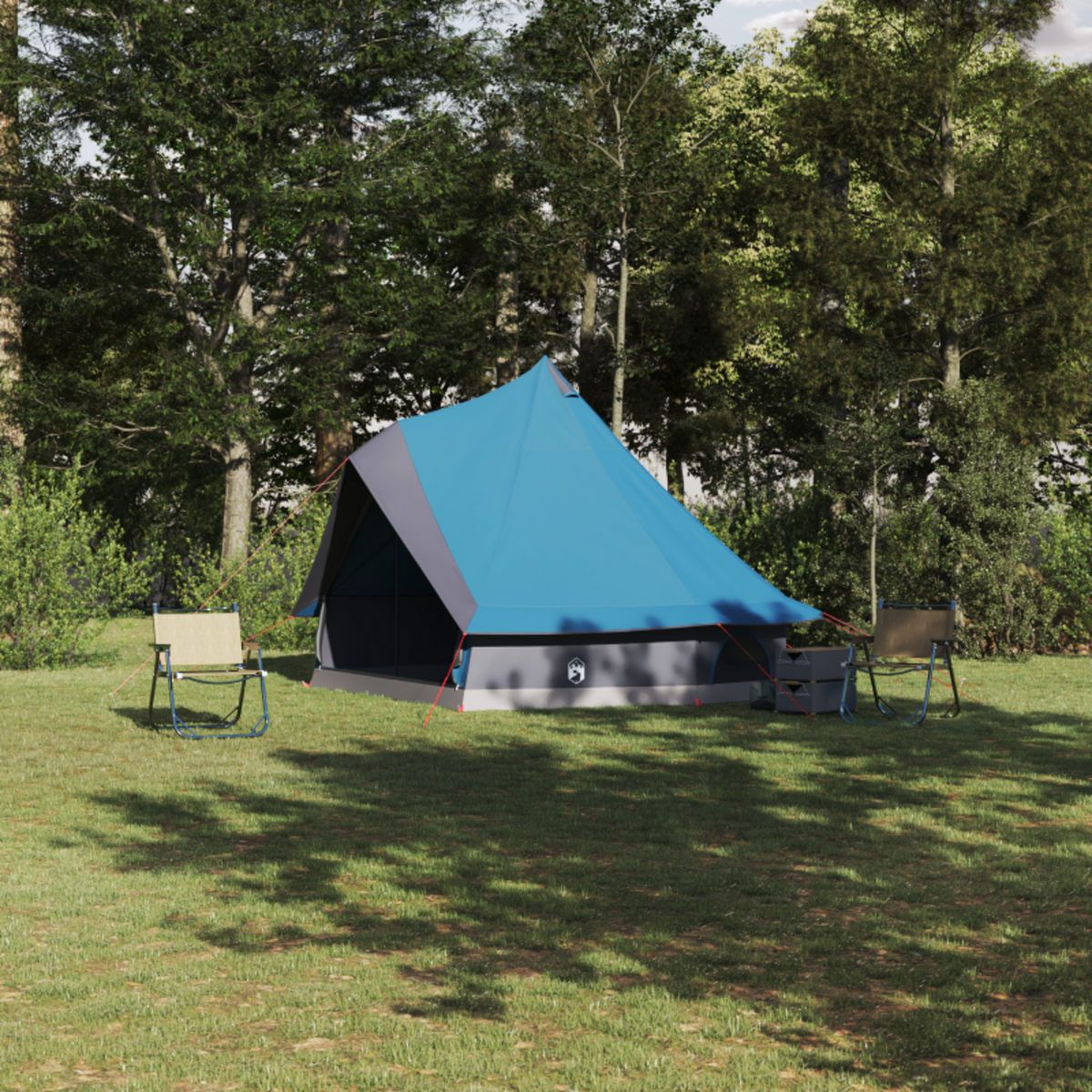VIDAXL Tente Familiale Tipi Bleue Imperméable pour 8 Personnes