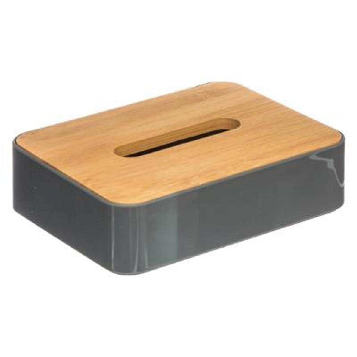  Boîte 2 Plateaux & 1 Couvercle Bambou  Natureo  26cm Gris