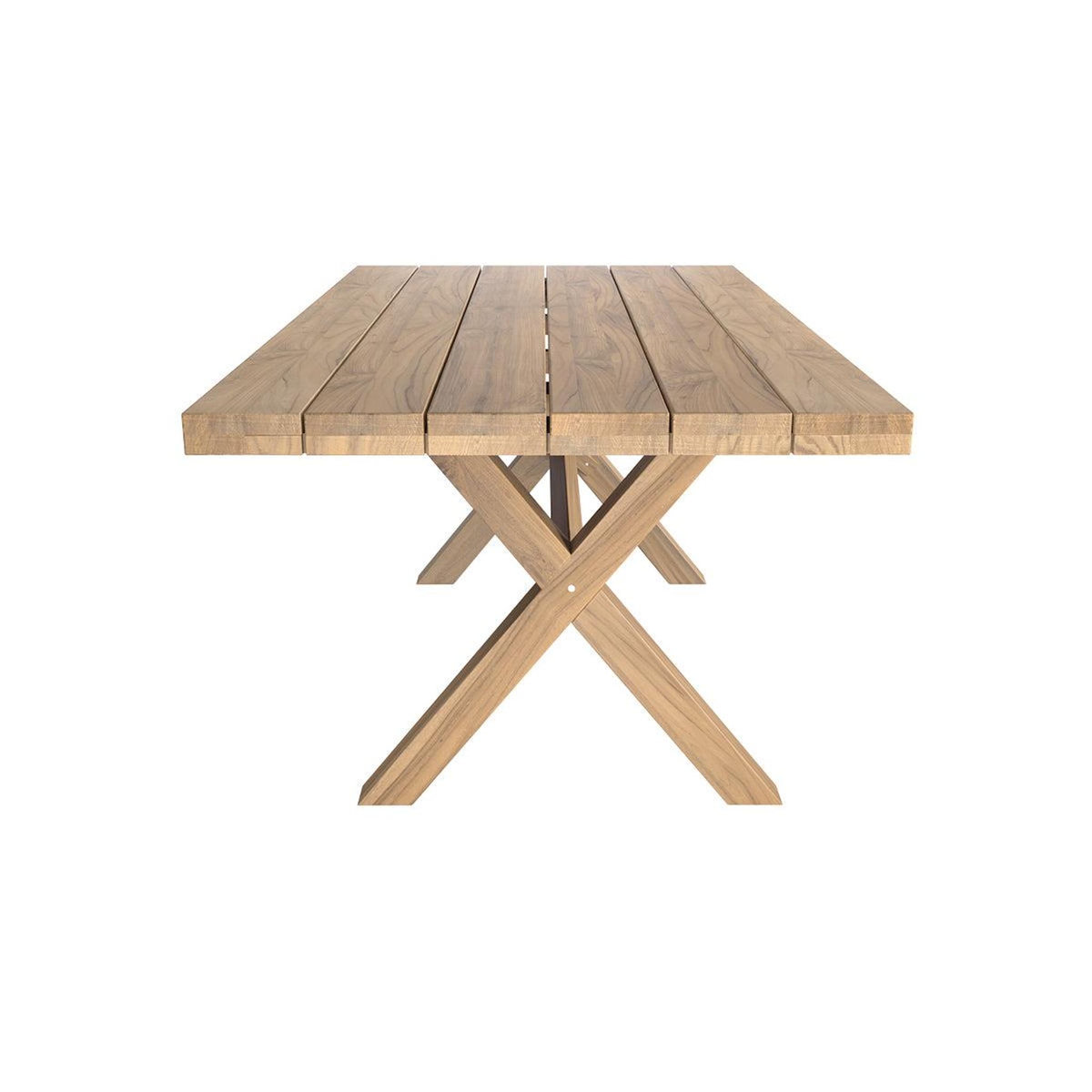 Rendez vous déco Table de jardin en bois de teck massif 8 personnes-Suri