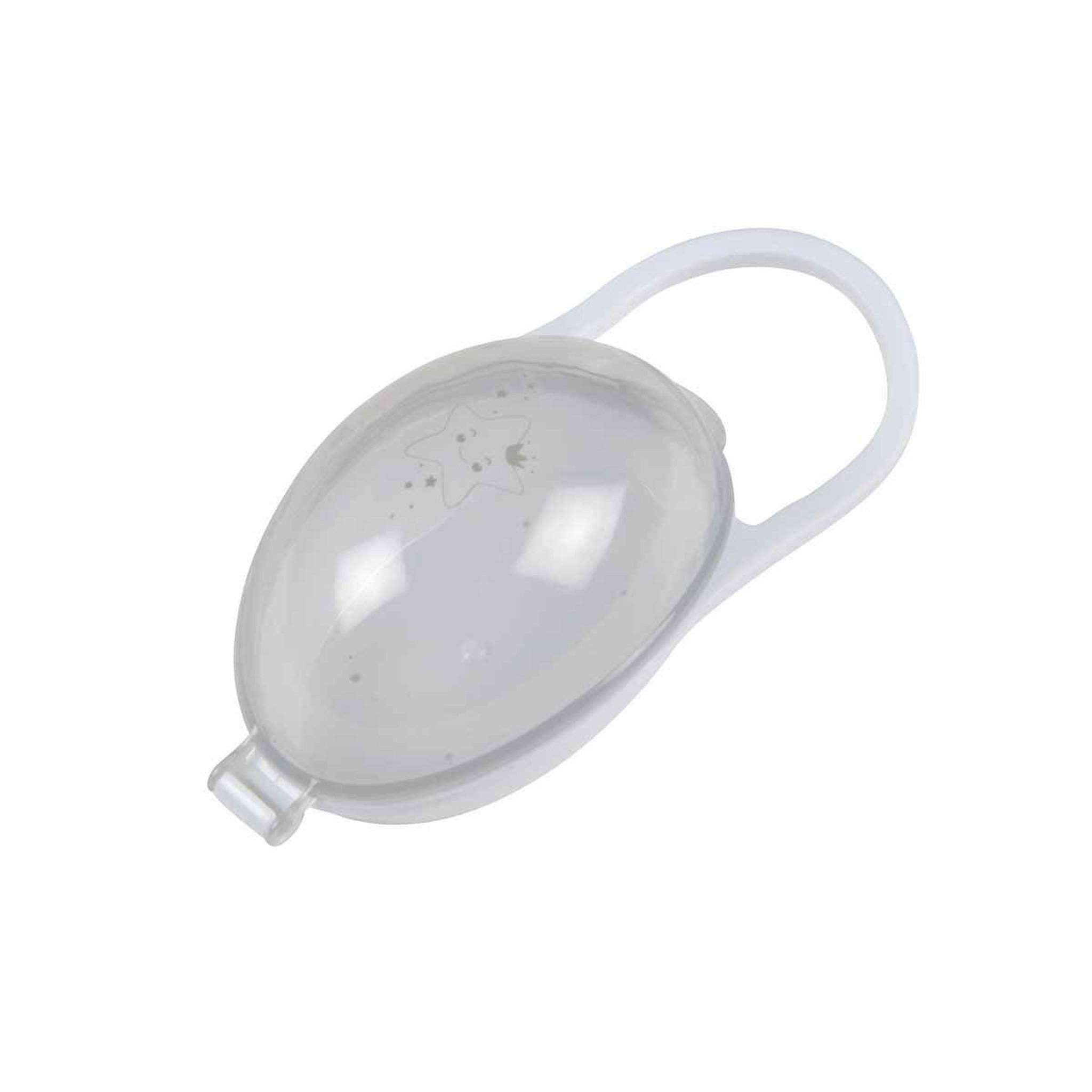 HOMEA Boîte à sucettes avec accroche  étoile  12cm blanc