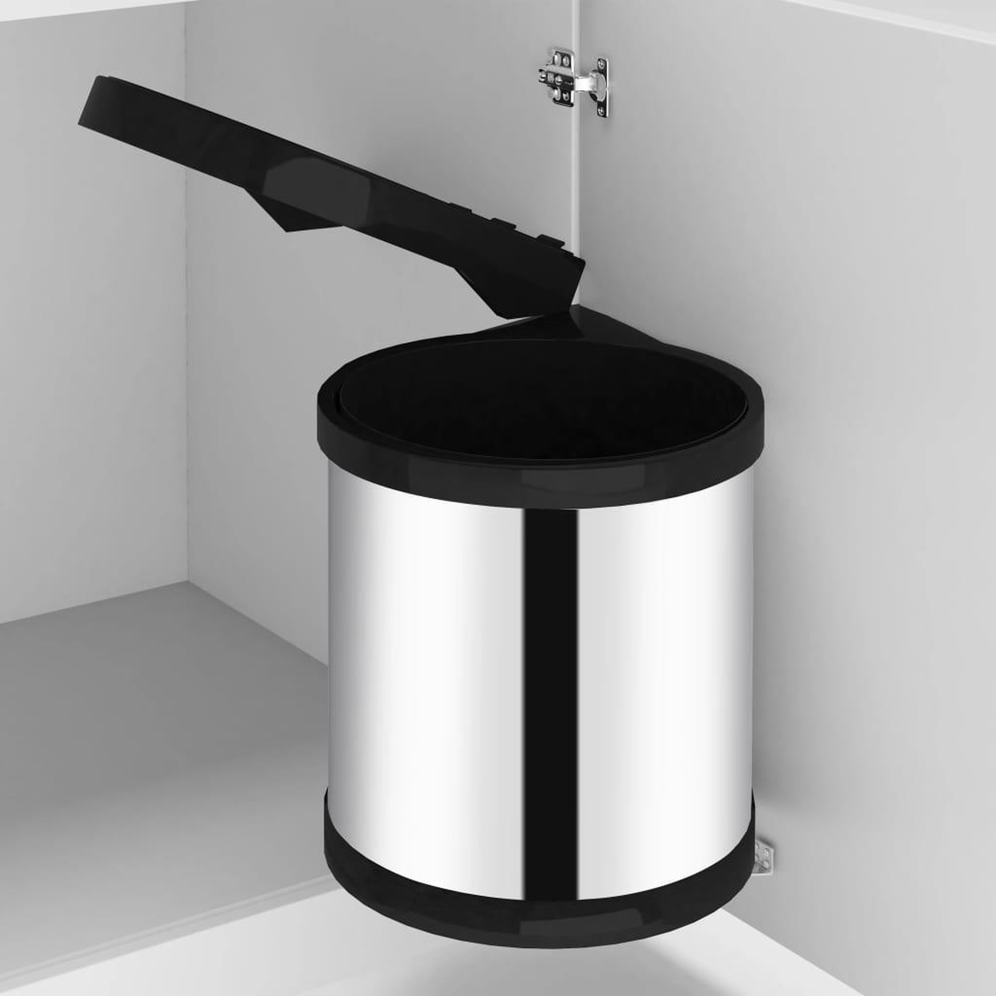 VIDAXL Poubelle integree de cuisine Acier inoxydable 8 L