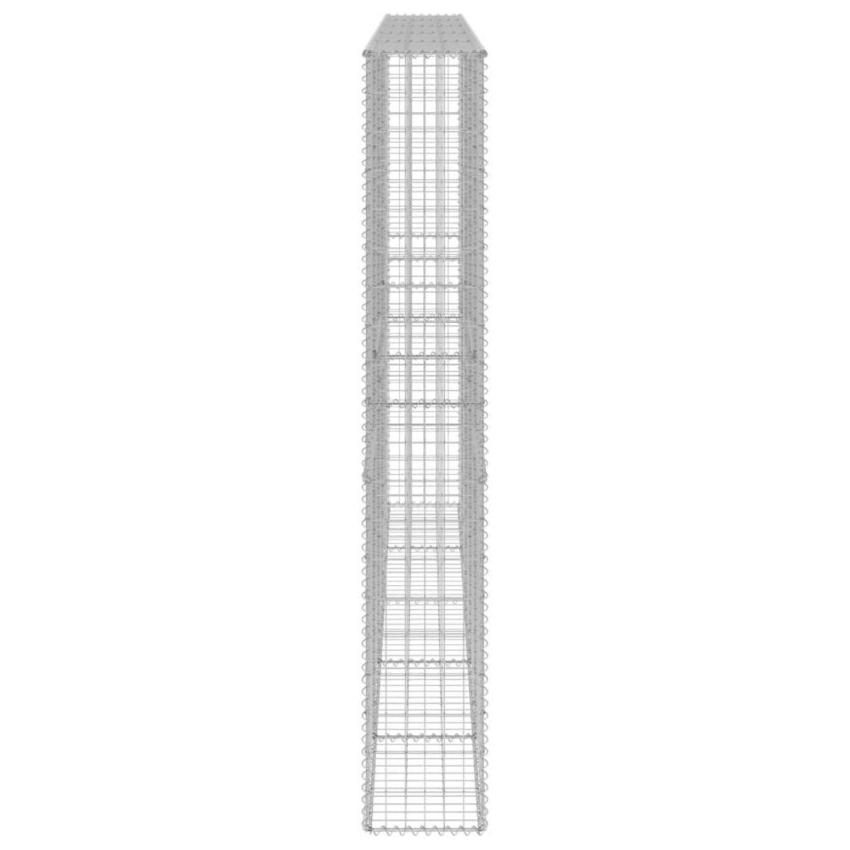 VIDAXL Mur en gabion avec couvercles Acier galvanise 300x30x200 cm