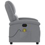 Voir la diapositive 5 : VIDAXL Fauteuil de massage inclinable Gris clair Tissu