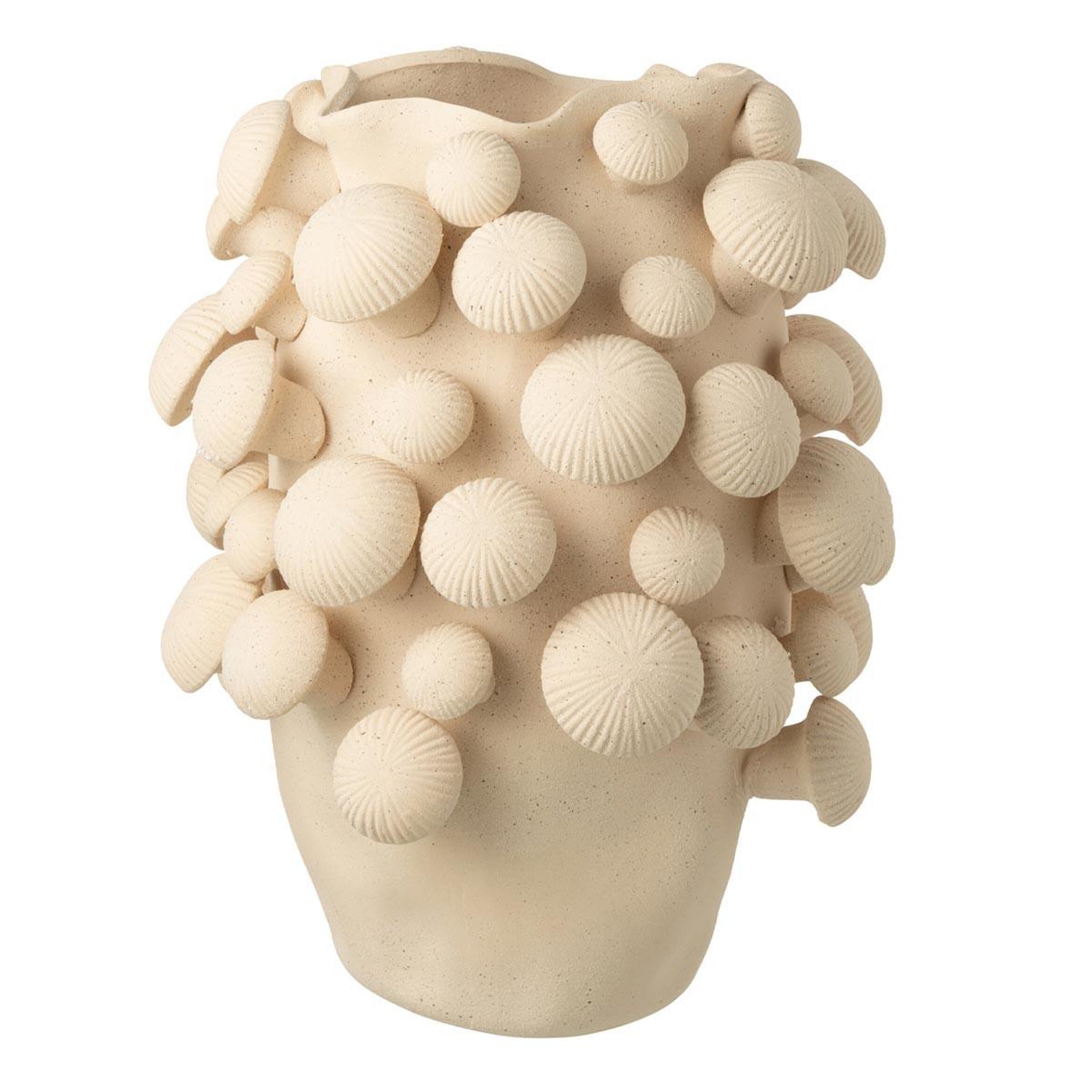 J-LINE Vase champignon en argile  fungi  46cm beige