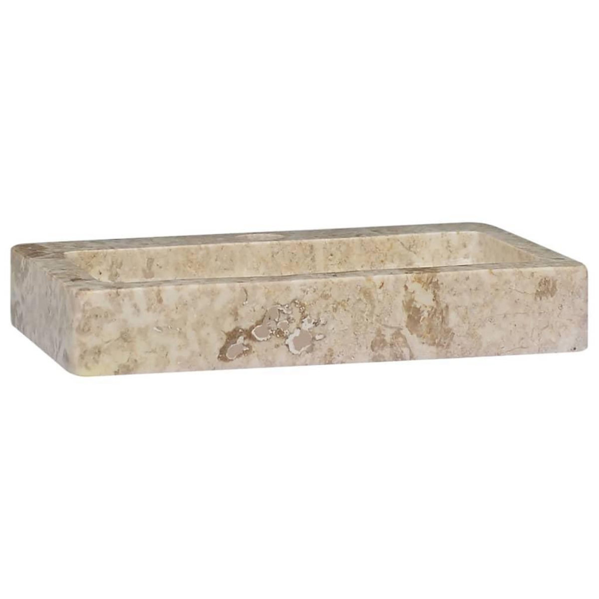 VIDAXL Lavabo mural creme 38x24x6,5 cm marbre