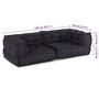 Voir la diapositive 6 : VIDAXL Pouf modulaire anthracite 140x70x36 tissu
