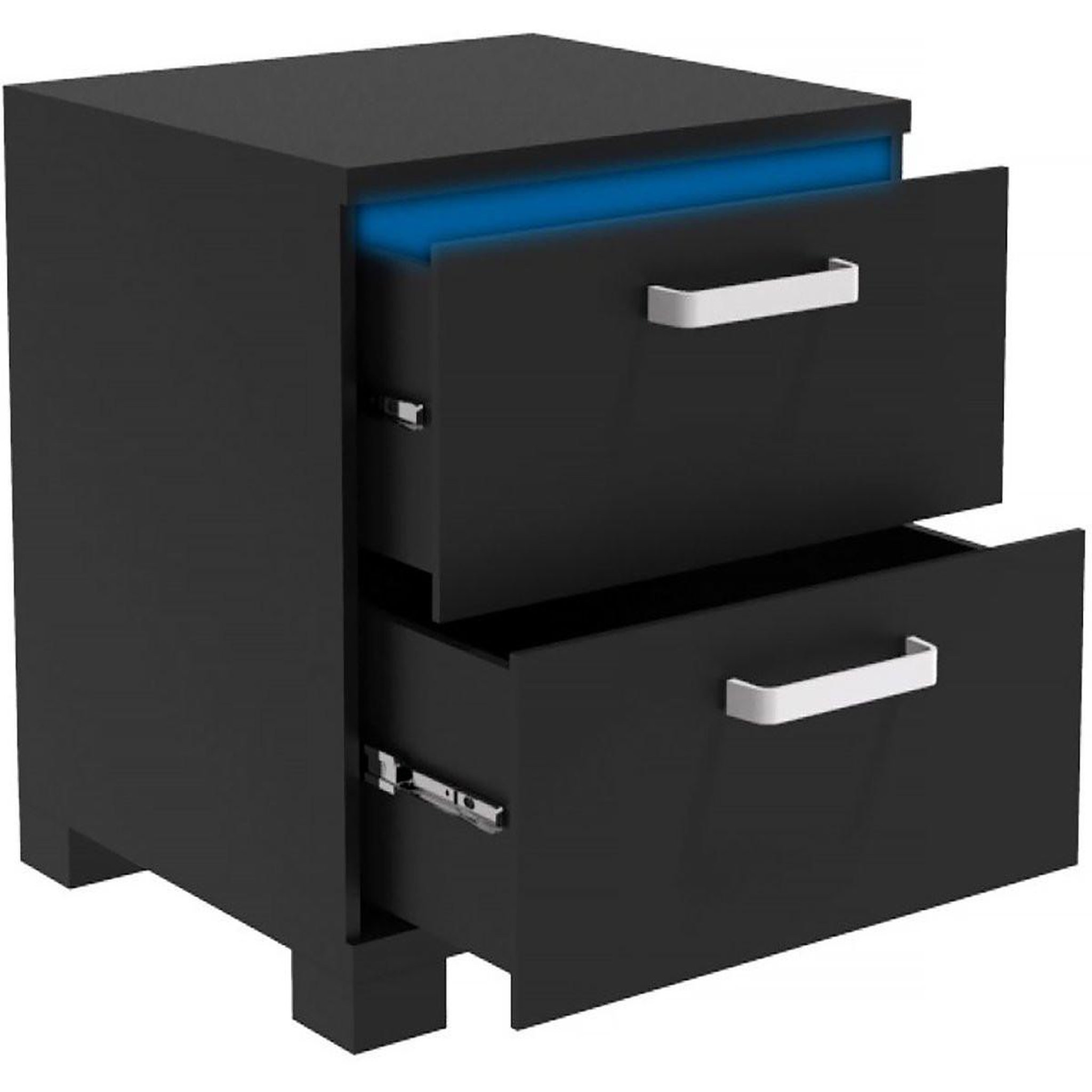 Voir la diapositive 3 : Habitat et Jardin Chevet led  karina  - 41 x 38 x 41.5 cm - noir