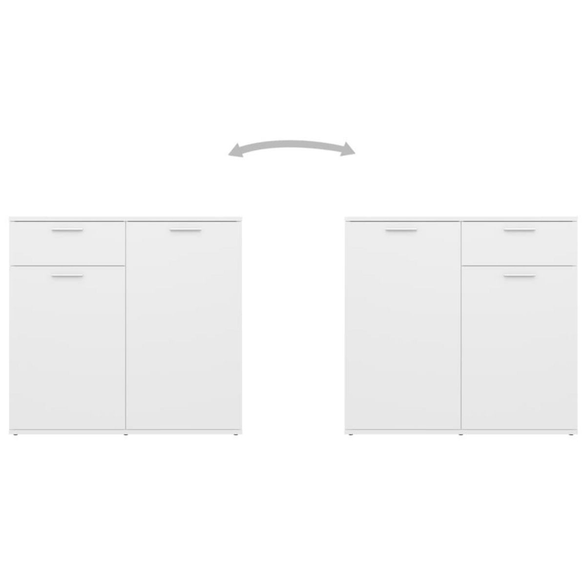 VIDAXL Buffet Blanc 160x36x75 cm Bois d'ingenierie