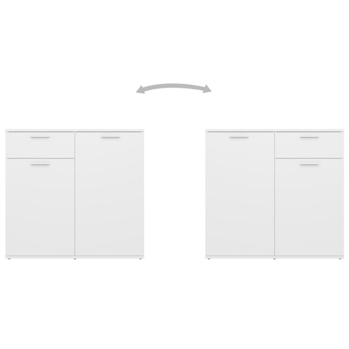 VIDAXL Buffet Blanc 160x36x75 cm Bois d'ingenierie