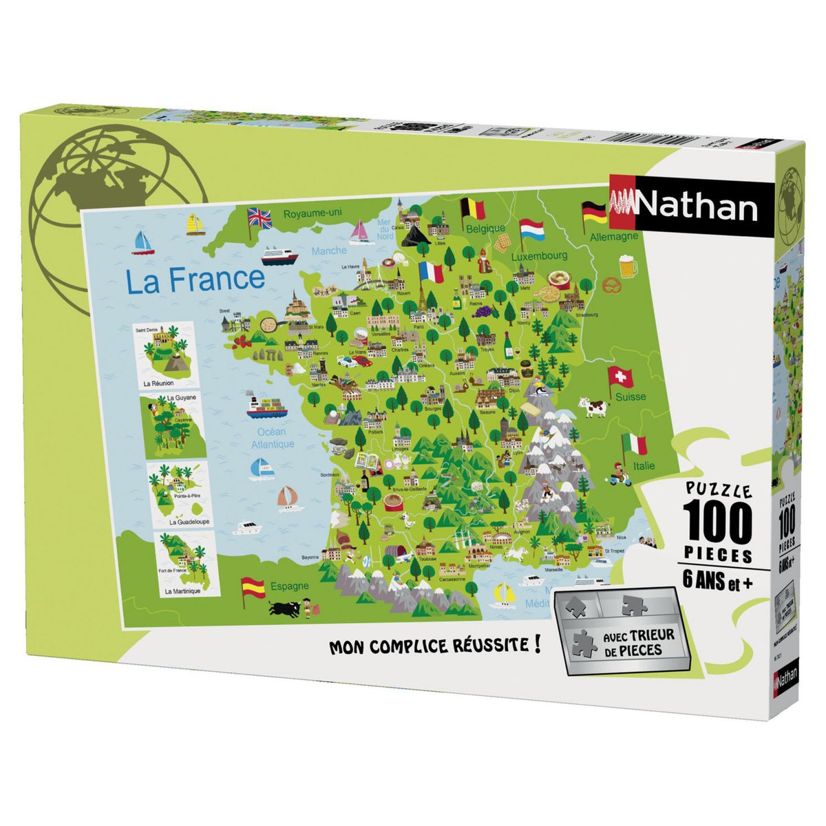 RAVENSBURGER Puzzle Nathan 100 pièces - Carte de France