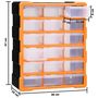Voir la diapositive 6 : VIDAXL Organisateur multi-tiroirs avec 18 tiroirs centraux 38x16x47 cm