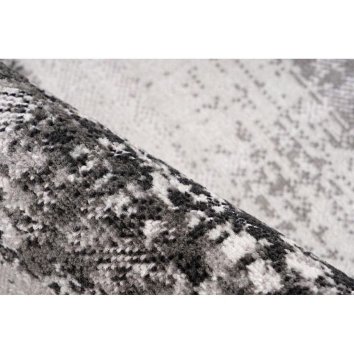 Paris Prix Tapis Effet Vieilli à Poils Courts  Ariya  Anthracite