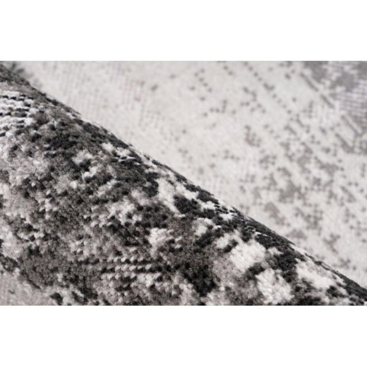 Paris Prix Tapis Effet Vieilli à Poils Courts  Ariya  Anthracite