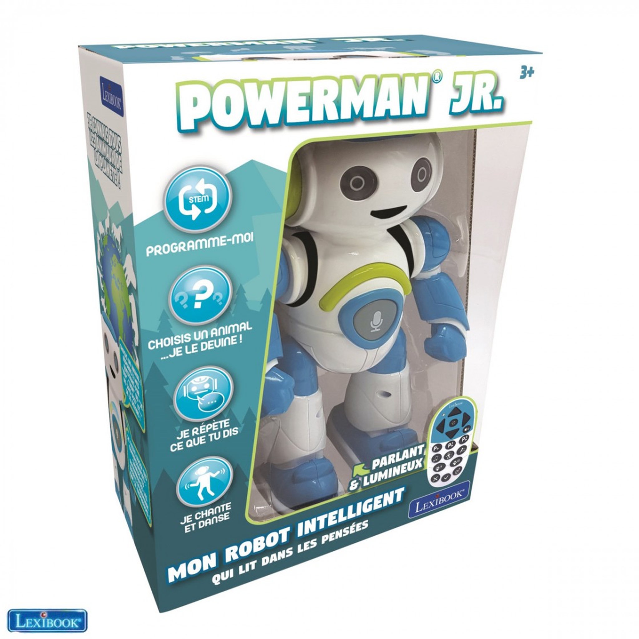 Voir la diapositive 5 : LEXIBOOK Robot interactif Powerman Junior - Mon robot intelligent qui lit dans les pensées