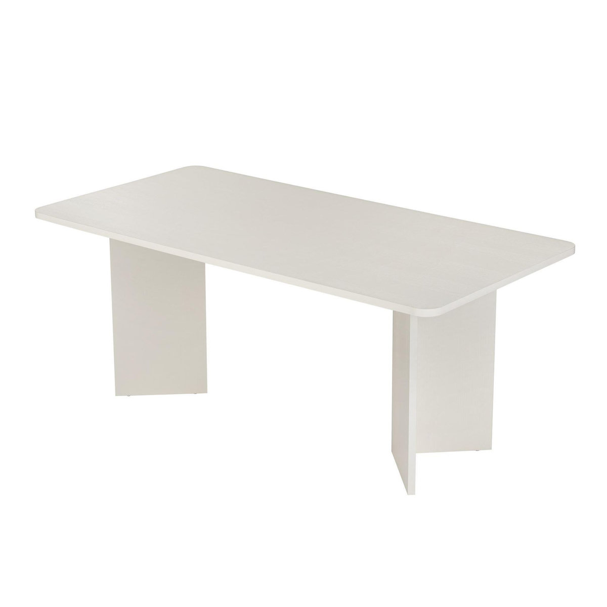 Habitat et Jardin Table à manger en bois  Linza  180 x 90 x 75 cm - Blanc de bois