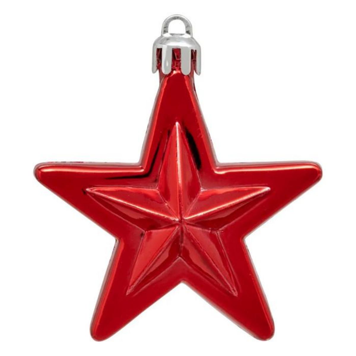 ATMOSPHERA Sujet de Noël 6 Pièces  Christmas Country  6cm Rouge & Blanc