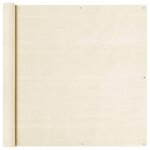 VIDAXL Ecran de balcon Creme 120x300 cm PEHD
