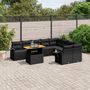 Voir la diapositive 1 : VIDAXL Salon de jardin 10 pcs avec coussins noir resine tressee